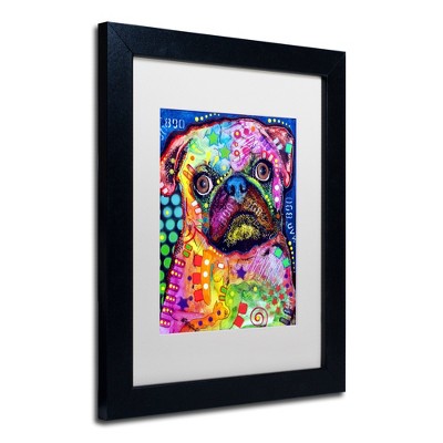Trademark Fine Art -Dean Russo 'Pug 92309' Matted Framed Art