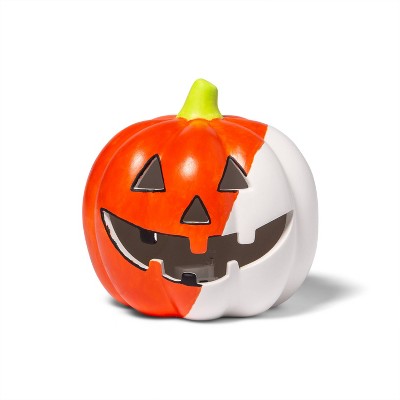 Lit Ceramic Pumpkin Small Classic - Mondo Llama™