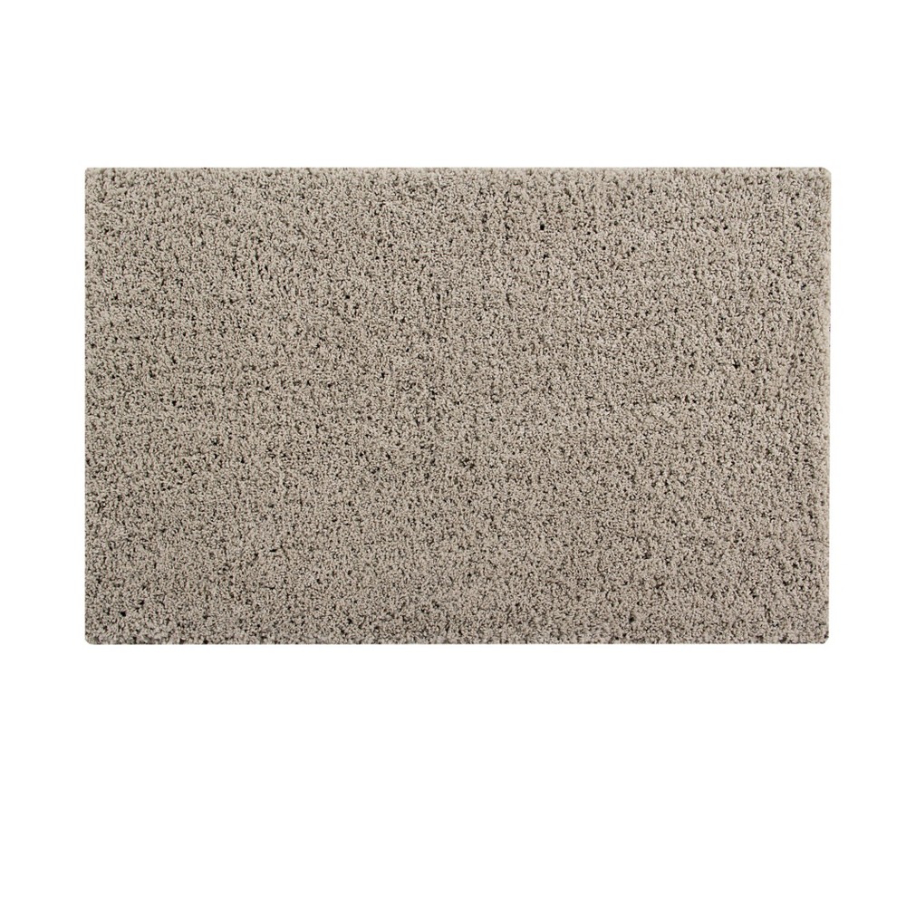 24inx40in Micro Plush Collection 100% Micro Polyester Rectangle Bath Rug Beige - Better Trends