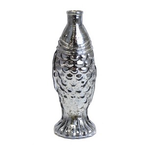 Beachcombers 8" Glass Gunmetal Fish Decorative Bottle - 1 of 1