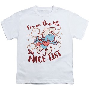 Boys' Smurfs Vintage Christmas On The Nice List T-Shirt - 1 of 4