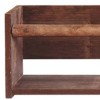 HomeRoots Set Of Two Brown Wood Wall Mounted Floating Shelves - 4 of 4