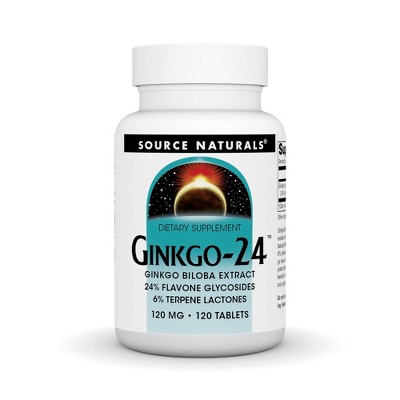 Ginkgo 24 Biloba Extract 120mg by Source Naturals, Inc.  -  120 Tablet