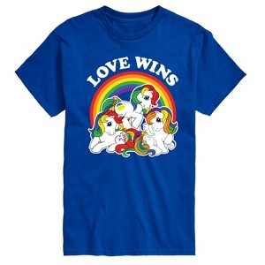 Men's My Little Pony Love Wins Short Sleeve Graphic T-Shirt - Royal Blue - LG Big and Tall - 1 of 4