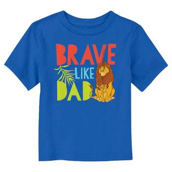 Toddler's Lion King Father's Day Simba and Mufasa Brave Like Dad T-Shirt