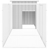 vidaXL Chicken Cage Gray 118.1 in.x35.8 in.x39.4 in. Galvanized Steel - 4 of 4