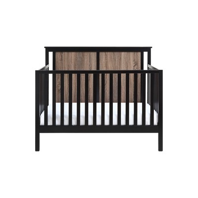 VYNXARIA 4-in-1 Convertible Crib Black/Vintage Walnut