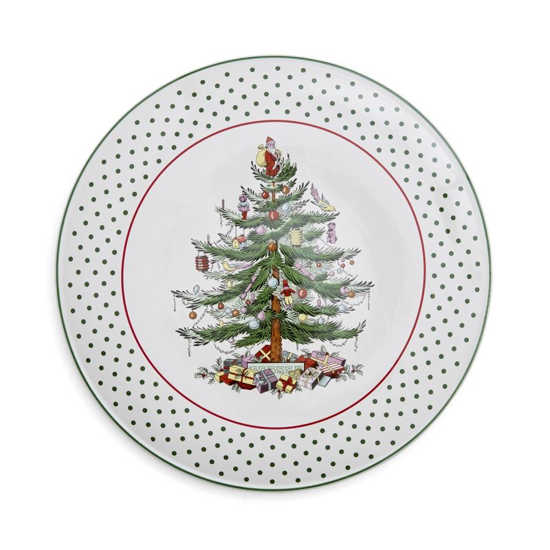 Spode Christmas Tree Polka Dot Cake Plate, 1 of 7