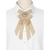 INSPIRE CHIC Women's Solid Color Pre-tied Bowknot Pin Brooch Bow Ties with Big Rhinestones - 4 of 4