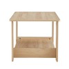 NicBex Modern Rectangle Walnut Textured Coffee Table Side Table Display Stand with Storage Shelf for Living Room - 2 of 4