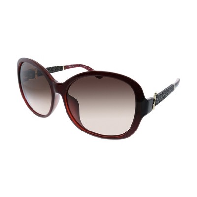 Salvatore Ferragamo SF 744SLA 613 Womens Butterfly Sunglasses Red 59mm