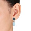 EVERLY JEWELRY | Yellow Plated Sterling Silver 35 1/3 CT TGW Aquamarine London Blue Topaz  White Topaz Earrings - 3 of 4
