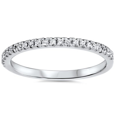 Pompeii3 1/5ct Pave Diamond Wedding Ring 10k White Gold - Size 8.5 : Target