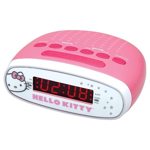alarm clock kitty hello target pink digital