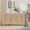 9 Drawer Dresser,54"Wooden Chest of Drawers with Fluted Wave Pattern,Metal Handles - 2 of 4