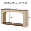 Resenkos Entryway Table, Console Sofa Table,55" Console Table, Wood Farmhouse 2-Tier Sofa Table with LED Lights Brown - 3 of 3