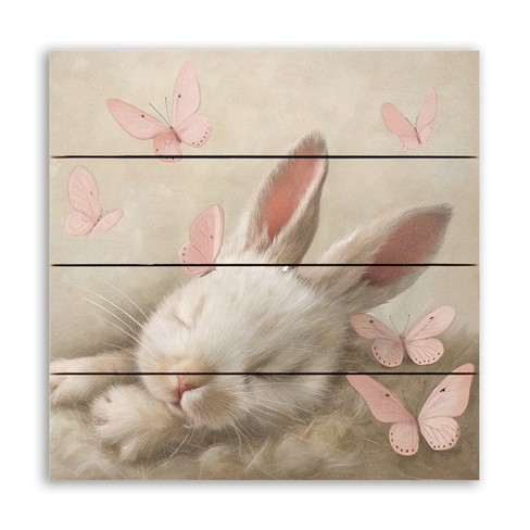 Creative Products Blush and Cream Bunny 11.75 x 11.75 Pallet Wood Wall Art - image 1 of 1