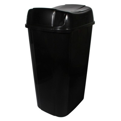 Photo 1 of 13.3gal Pivot Lid Waste Can Black - Room Essentials