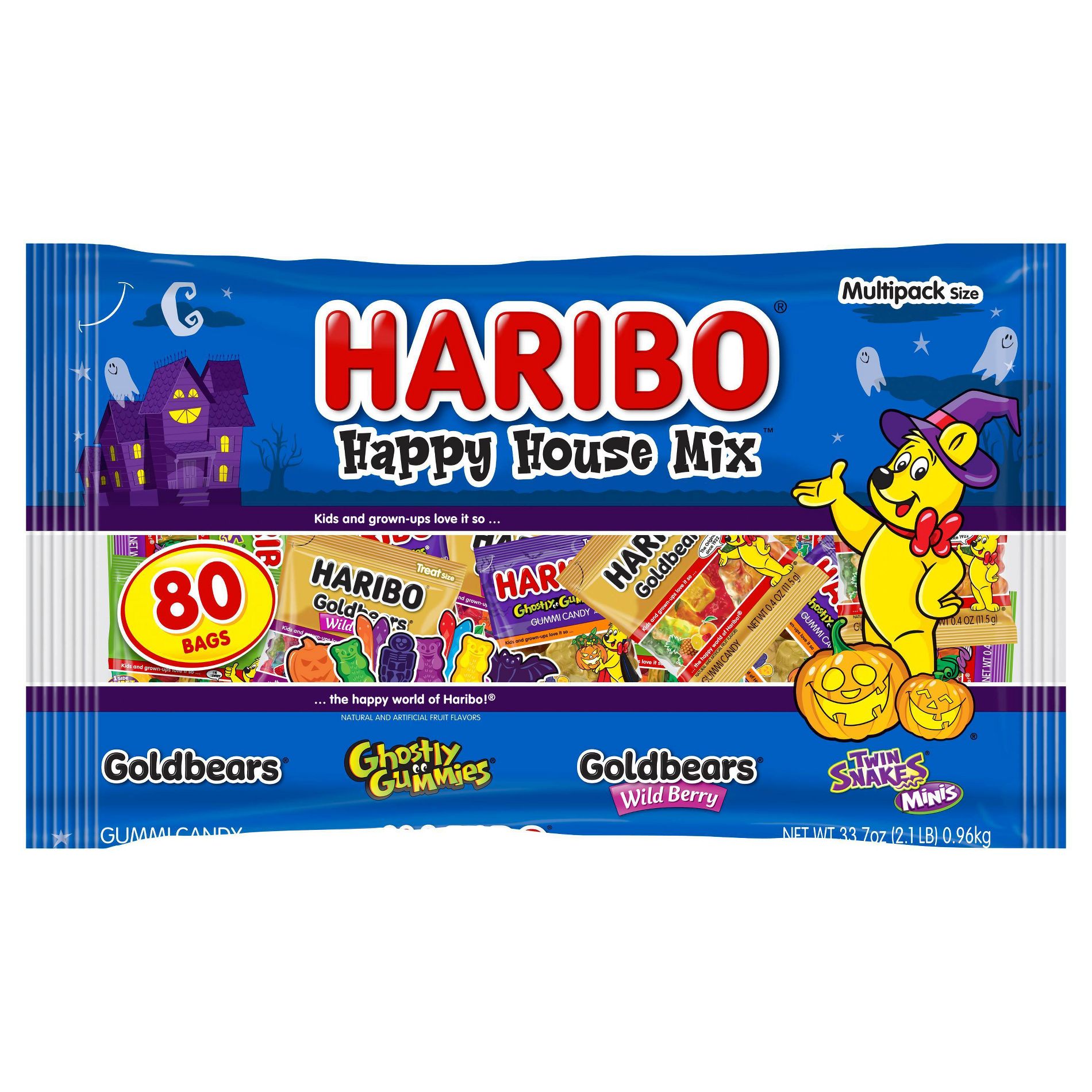 HARIBO Halloween Happy House Chewy Gummy Candy Mix Bag - 33.7oz/80ct