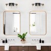 Modern 3-Light Vanity Light, Black and Gold Bathroom Fixture, Up/Down Clear Glass Wall Sconce, Over Mirror Lighting - 4 of 4