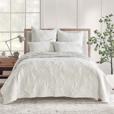 Cream Velvet Full/queen Quilt Set - Levtex Home : Target