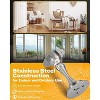 DOMETOUR Magnetic Door Stopper 3 Pack, Stainless Steel Door Holder with Strong Adhesive, Wall & Floor Mount, Heavy Duty Door Catch - 2 of 4
