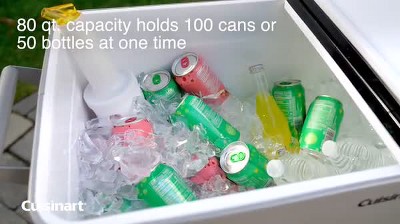 Gray Stainless Steel 80 Qt. Outdoor Cooler Cart with Wheels