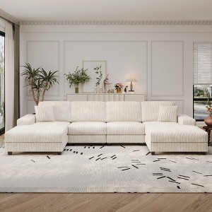 Whisen Convertible Corduroy Sleeper Sofa - 1 of 4