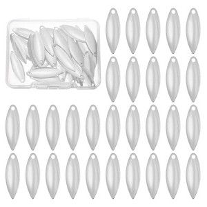 Unique Bargains Metal Curved Fishing Lure Blades with Plastic Storage Box 40 Pcs - 1 of 4