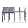 Dolonm  Walk-in Chicken Coop 110" with Waterproof Cover & 2 Doors - Large Outdoor Cat Playpen for Kittens, Galvanized Mesh Safety - 3 of 4