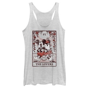 Women's Mickey & Friends The Lovers Racerback Tank Top - 1 of 4