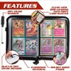 Monster Protectors Deluxe 4 Pocket Trading Card Leather Album - Dry Erase Boards & Marker, Side Loading Padded Double Sided Pockets, Holds 160 Cards - 4 of 4