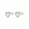 14K Gold Plated Sterling Silver Stud Earrings for Women Dainty Geometrical Bar Triangle Heart Earrings - 3 of 4