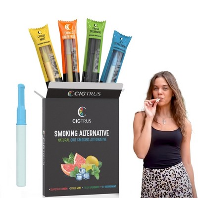 Cigtrus Quit Smoking Inhaler – Nicotine-Free, Smokeless, Natural Craving Relief & Habit Replacement for Smokers & Vapers, Non-Electric Variety 4-Pack