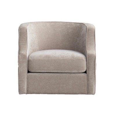 HomeRoots 32" Beige Fabric Upholstered Arm Chair