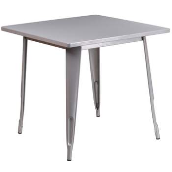 Flash Furniture Commercial Grade 31.5" Square Metal Indoor-Outdoor Table