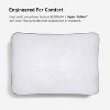 Bedgear Medium Low Bed Pillow For Back and Stomach Sleepers Breathable Hypoallergenic Cover: Cotton, Memory Foam, Machine Washable - 3 of 4