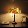 Chloe Lighting Sarai Floral 2 Light Tiffany-Style Dark Bronze Table Lamp 16" Wide - 2 of 4