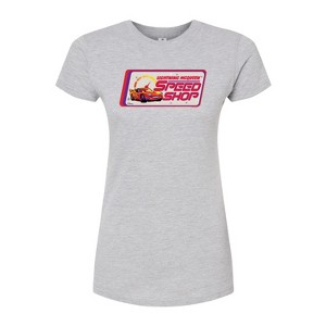 Women's - Disney - Lightning McQueen Speed Shop Fitted Graphic T-Shirt - 1 of 3