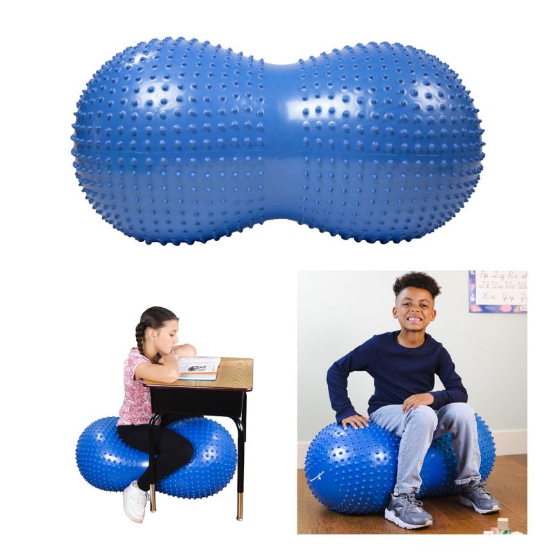 Bouncyband® Sensory Peanut Ball Blue Stability Ball 36" x 20", 1 of 10