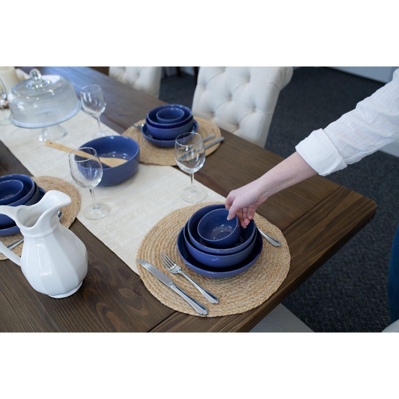 Elanze Designs Bistro Glossy Ceramic 4 inch Dessert Bowls Set of 4, Violet Purple, 5 of 7