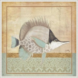 Amanti Art Vintage Fish IV by Elizabeth Medley Framed Canvas Wall Art - 1 of 4