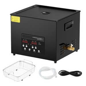 VEVOR 15L Ultra Sonic Cleaner, 360W Digital Ultrasonic Cleaning Machine with Gentle Mode & Upgraded Degassing, 40kHz Ultrasound Cleaner, Black - 1 of 4