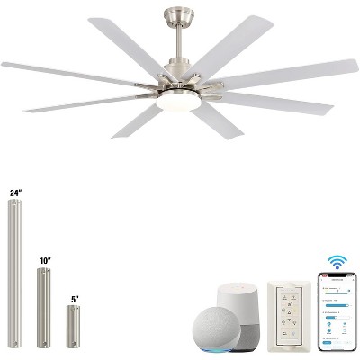 Sofucor Smart APP 8 Arm Fan High CFM  66 Inch Ceiling Fan with Light Kit & Remote Control