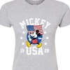 Women's - Disney - Mickey Waving Flag USA Fitted Graphic T-Shirt - 2 of 3