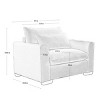Oversized Corduroy Accent Armchair, Deep Seat Single Sofa Chair with Waist Pillow for Living Room, Apartment or Office - Koiai - 4 of 4