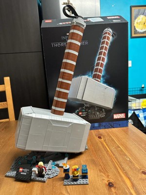  LEGO Marvel Thor's Hammer Mjolnir 76209 Deluxe Building Toy +  Mystery Marvel Mini Figure : Toys & Games