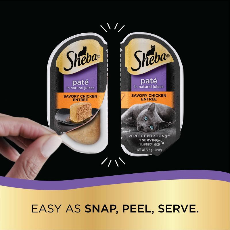 SHEBA PERFECT PORTIONS Savory Chicken Entr&#233;e Wet Cat Food Pate - 2.64oz, 4 of 11