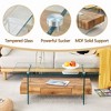 PAGED 31.5" Coffee Table, Modern Side Table with Wooden Top and Tempered Glass Legs, Center Table for Living Room, Bedroom - 4 of 4