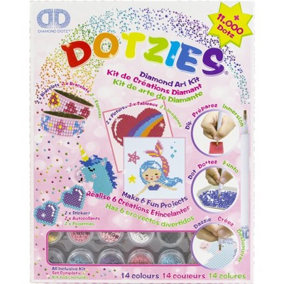 Diamond Dotz Dotzies Diamond Art Variety Kit 6 Projects-blue : Target